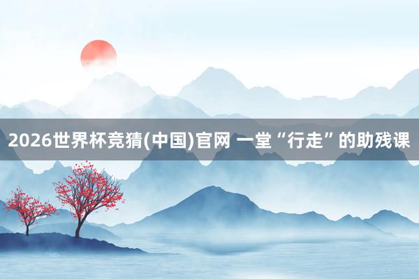 2026世界杯竞猜(中国)官网 一堂“行走”的助残课