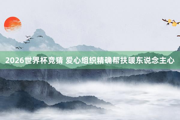 2026世界杯竞猜 爱心组织精确帮扶暖东说念主心