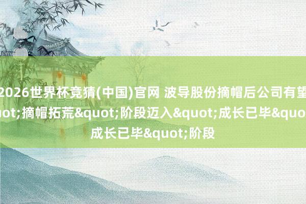 2026世界杯竞猜(中国)官网 波导股份摘帽后公司有望从"摘帽拓荒"阶段迈入"成长已毕"阶段
