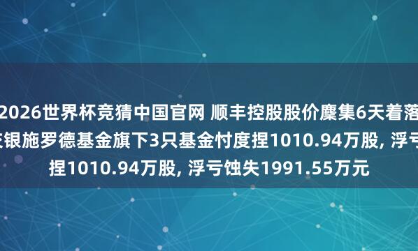 2026世界杯竞猜中国官网 顺丰控股股价麇集6天着落累计跌幅5.23%, 交银施罗德基金旗下3只基金忖度捏1010.94万股, 浮亏蚀失1991.55万元