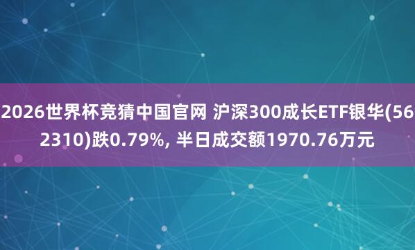 2026世界杯竞猜中国官网 沪深300成长ETF银华(562310)跌0.79%, 半日成交额1970.76万元