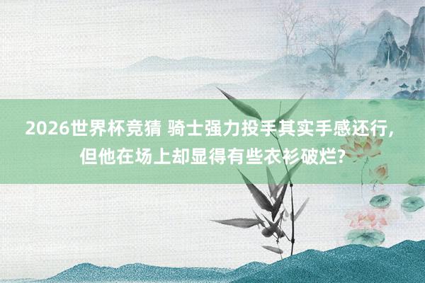 2026世界杯竞猜 骑士强力投手其实手感还行, 但他在场上却显得有些衣衫破烂?