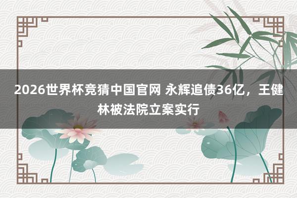 2026世界杯竞猜中国官网 永辉追债36亿，王健林被法院立案实行