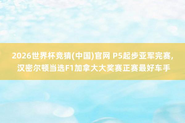2026世界杯竞猜(中国)官网 P5起步亚军完赛, 汉密尔顿当选F1加拿大大奖赛正赛最好车手