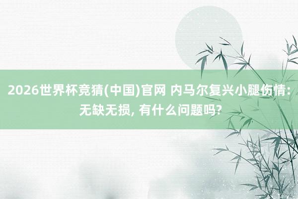 2026世界杯竞猜(中国)官网 内马尔复兴小腿伤情: 无缺无损， 有什么问题吗?