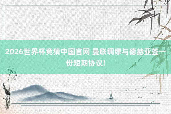 2026世界杯竞猜中国官网 曼联绸缪与德赫亚签一份短期协议!