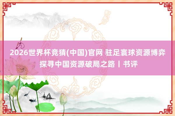 2026世界杯竞猜(中国)官网 驻足寰球资源博弈 探寻中国资源破局之路丨书评
