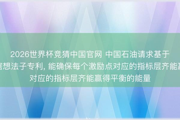 2026世界杯竞猜中国官网 中国石油请求基于指标层的药量瞎想法子专利, 能确保每个激励点对应的指标层齐能赢得平衡的能量
